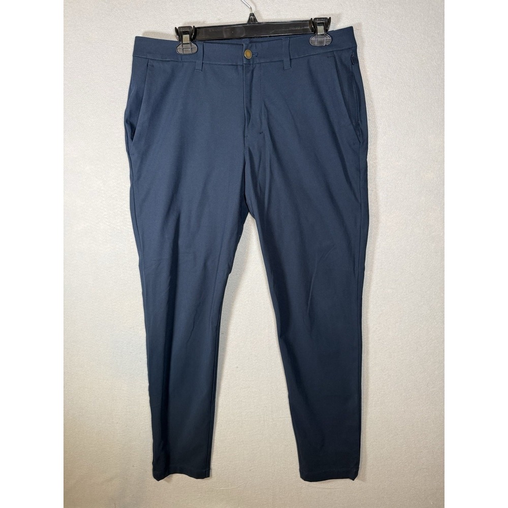 Lot 2 Lululemon ABC Slim Fit Trousers Mens 32x30 Warpstreme Green Blue LM5A04S - Picture 3 of 12